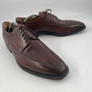 Santoni Men’s Brown Leather- SZ 12  Oxfords Lace-Up Shoes- Made in Italy; Dressy